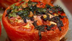 Recipes: Oven Roasted Tomatoes; Basil Pesto Corn; Irish Sour on NPT's Volunteer Gardener